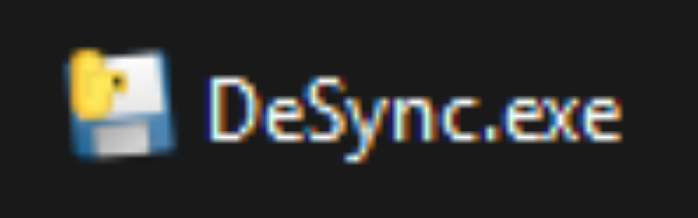 DeSync application running